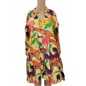 J. Crew Popover Safari Print Dress